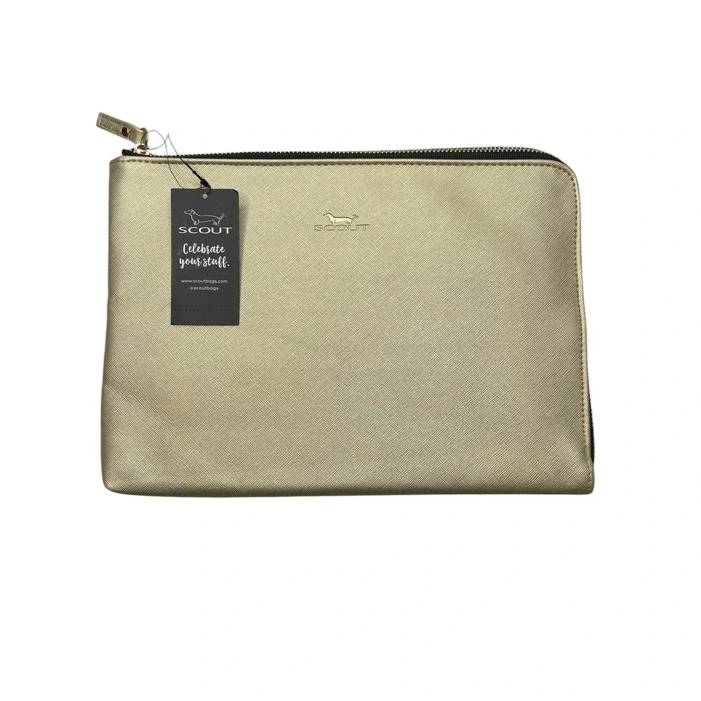 Scout Zip File Tech Case‎ NWT Silver/Gold